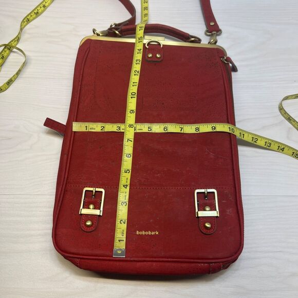La‎ Flore Paris bobobark Vegan Cork Skin Convertible Backpack Purse Cognac Red main image 4